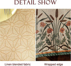 patdrea Designer French Light Brown Rectangle Table Cloth,Linen Floral Durable Breathable Tablecloth,Decorative for Kitchen Dining,Parties,Tea Party,Christmas,Thanksgiving,55"x79"-Cudillero