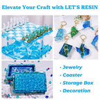 LET'S RESIN Epoxy Resin Kit,1 Gallon Bubble Free & Crystal Clear Epoxy Resin for Table Top, Casting, DIY, Art, Molds,Jewelry（Including 0.5 Gallon Resin + 0.5 Gallon Hardener）