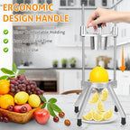 WICHEMI Commercial Easy Wedger 8 Section Lemon Slicer Lime Cutter Stainless Steel Blade Fruit Slicer Commercial Vegetable Chopper Dicer Lemon Cutter for Home Bar Restaurant