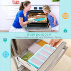 Silicone Freezer Tray with Lid - 1 Cup Silicone Food Tray - Large Ice Cube Freezer Molds - Soup, Sauce, leftovers, Homemade Meal Prep Freezing Kitchen Storage Containers - Aqua - 1-Pack