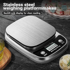 Food Kitchen Scale Digital Weight Grams and Oz，Professional Small Digital Kitchen Food Scales 3kg/0.1g for Weight Loss