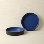 Stone Lain Albie Stoneware Bowl Set, 4-Piece Pasta Bowls for Kitchen, Ceramic Serving for Noodles, Fruit, Cereal, Dinner - Microwave & Dishwasher Safe, Black
