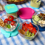 Yumbox Snack Bowl – 3-Compartment Leakproof Snack & Breakfast Container for Kids & Adults – Reusable Bento Snack Box for Yogurt, Parfaits, Fruit, Veggies & Small Meals