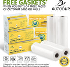 OutOfAir 11" x 100' Vacuum Sealer Bags Rolls & Dispenser Cutter Box - BPA Free, 4 mil thick - Great for Sous Vide - Works with Food Saver Machines