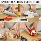Knife Set, 14 Pcs Premium Japanese High Carbon Stainless Steel Kitchen Knife Set, Razor Sharp Knife Block Set with Built-in Sharpener, Quality Acacia Wood Block Knife Sets Ergonomic Handle
