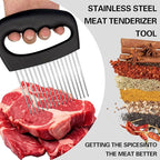 Extra-Large Onion Holder for Slicing, Onion Cutter Vegetable Chopper, Extra-Large Tomato Slicer with 16 Long Needles, Stainless Steel Tomato Potato Slicer, Meat and Food Slicing