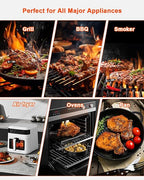 Wireless Meat Thermometer with 2 Probes & 800Ft Range - Smart Bluetooth BBQ Grill Thermometer with Standalone Base, NIST Certified ±0.5°F Accuracy, Backlit Display for Oven, Smoker, Kitchen Cooking