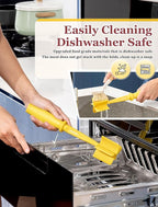 5-Curve Blade Meat Masher for Ground Beef, Heat Resistant Hamburger Chopper, Non-Stick Mix and Chop Kitchen Tool