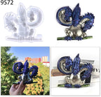 3D Dragon Wall Decor Silicone Molds Set, Welcome Sign and Baby Dragon Resin Casting Molds, DIY Home Decoration