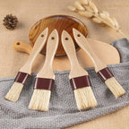 Pastry Brushes for Baking Basting Brush with Boar Bristles and Beech Hardwood Handles Culinary Oil Brush for Barbecue Butter Grill BBQ Sauce Baster Marinade Kitchen Food Cooking Brushes (2 inch)