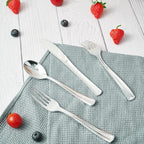 FOCUSLINE 300 Pack 6.8" Disposable Silver Plastic Spoons, Solid and Durable Plastic Cutlery Spoons, Heavy Duty Disposable Utensil Silverware for Catering, Parties, Dinners, Weddings