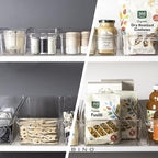 BINO | Plastic Storage Bins, Small | THE CURVE COLLECTION | Multi-Use Organizer Bins | Storage Containers Kitchen, Pantry and Home Organization | Fridge Organizers | Pantry Organization