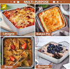LIANYU 9 x 9 Inch Square Baking Cake Pan Set of 4, Stainless Steel Brownie Bread Cake Molds, Square Bakeware for Lasagna Pie, Oven & Dishwasher Safe