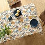 ISAENNE Designer Bohemian Floral Tablecloth Rectangular,Linen Colorful Table Cloth,Wrinkle Resistant Decor Tablecloths for Dining Thanksgiving Kitchen Party Christmas,55"*87"-Estevan B