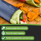 Restaurantware 12" x 12" Rippled Aluminum Foil Food Wrap and Fry Basket Liner: Perfect for Restaurant Take Out Bakeries and Food Trucks - Navy Foil Sandwich Wraps - 500-CT
