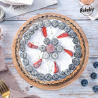 8-Inch Non-Stick Round Tart Pan with Removable Loose Bottom, Quiche Pan for Oven Baking (Black)