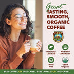 Low Acid Organic Coffee – Whole Bean, Mold-Free & Stomach Friendly by Java Planet, Peruvian Single Origin Decaf Coffee, Medium Dark Roast, Water Process, Smooth Full Flavored, 1LB Bag