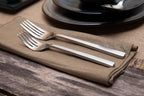FORTESSA Arezzo 18/10 Stainless Steel Flatware, 5 Piece Place Setting With Knife, Forks and Spoons (Service For 1), Dishwasher Safe, Brushed Silver