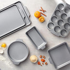 Starfrit The Rock Wave 28x44.5cm (11"x17.5") Non-Stick Large Cookie Sheet - Durable Carbon Steel - Oven Safe - PFOA Free - Easy to Clean - Grey
