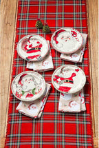 Mud Pie Santa Salad Christmas Plate, Candy Cane, 8" dia