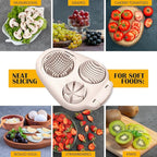 CraftyCrocodile Egg Slicer for Hard Boiled Eggs - 3 Slice Modes Egg Cutter, Heavy Duty, Stainless Steel Dicer - Kitchen Chopper Tool for Strawberry, Mushroom, Grape, Cherry Tomato - Light Beige