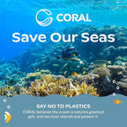 CORAL Light Brown 100% Compostable Knives - 120 Heavy Duty No Plastic Knives (7.0 inch) - Break Resistant with Smooth Edges, Ocean Friendly Alternative to Plastic Silverware - Biodegradable & Disposable Knives