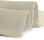 Gee Di Moda Ivory Rectangle Tablecloth - 90 x 132 Inch, Polyester, Wrinkle & Stain Resistant, Perfect for 6 Foot Table, Buffet, Parties & More