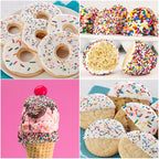 Cake Mate Easter Cookie Decorating Kit – White & Green Icing, Rainbow Nonpareil Mix, Rainbow Sprinkles – Perfect for Decorating Easter Cookies, Brownies, Ice Cream, and More