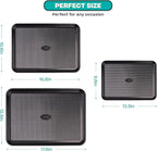 Baker's Secret Baking Sheet Pan Set, 3x Cookie Sheets for Oven, Diamond Texture Premium Air Flow Circulation, Set of 3 Baking Trays, Extra Thick 0.6mm with Diamond Base PFOA, PFOS, PTFE and PFAS free