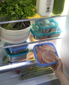U Konserve Stainless Steel Food Storage Bento Box Container, Leak Proof Silicone Lid Dishwasher Safe - Plastic Free (15oz Blue)