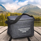 Custom Insulated Cooler Lunch Bag Set of 10, Personalized Bulk Pack - Perfect for Work, Travel, Outdoor Events - Black