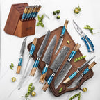 16-Piece Executive Knife Block Set with VG-10 Super Steel, Acacia Wood Block & Premium Gift Box