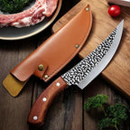 7-Inch Chef Knife Set – Razor-Sharp Stainless Steel Blade, Ergonomic Non-Slip Handle – Includes 7-Inch Knife Sharpener & Protective Cover – Professional Kitchen Cutting Tool