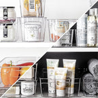 BINO | Stackable Storage Bins, Medium - 4 Pack | The Stacker Collection | Clear Plastic Storage Bins | Organization and Storage Containers for Pantry & Fridge | Multi-Use Organizer Bins | BPA-Free