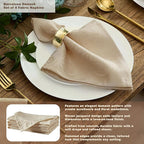 Newbridge Barcelona Luxury Damask Fabric Tablecloth, 60” Wide x 102” Rectangle, Golden Beige, 100% Polyester, No Iron, Soil Resistant Dining Room, Party and Banquet Table Cover
