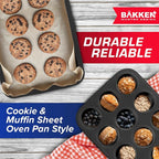 Baking Set – 10 Piece – Deluxe Non Stick Black Coating Inside and Outside – Carbon Steel Bakeware Set – PFOA PFOS and PTFE Free by Bakken