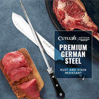Cutluxe Honing Rod, Sharpening Steel for Kitchen Knives – 12" Honing Steel – Ergonomic Handle Design – Artisan Series