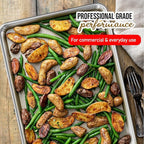 JoyTable Aluminum Baking Sheet Set, Quarter Sheet Pan, Commercial Quality Cookie Sheets for Baking or Roasting Non-Stick, Warp Resistant Aluminum 9 x 13 Baking Pan