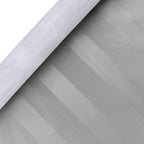Luxury Table Protector Pad, 2 in 1 Table pad + Great Looking Tablecloth - Heat Resistant, Spill & Stain Proof - Flannel Backing (54x108, Silver - Silk Stripe)