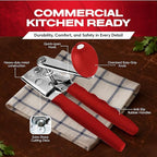 Chef-Master 2-Pack Heavy Duty Can Opener with Anti-Slip Grip, Manual Handheld for Large Cans