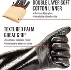 RAPICCA Heat Resistant BBQ Grill Gloves: Oil Resistant Waterproof for Smoking Grilling Cooking Barbecue Deep Frying Turkey Rotisserie Handling Hot Greacy Meat - Long Sleeve 932°F