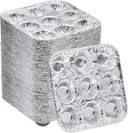 9-Cavity Mini Cupcake Easy and Simple Release Muffin Pans - Disposable Aluminum Baking Cup Cake Mold Pan - For Weddings, Gatherings, Birthdays, Parties (24)