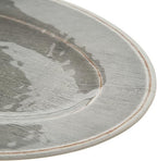 Carlisle FoodService Products Grove Resuable Plastic Oval Plate with Wide Rim for Home and Restaurant, Melamine, 12 x 8 Inches, Smoke