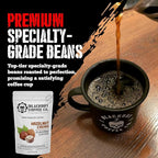 Blackout Coffee Hazelnut Creme Flavored Ground Coffee – Medium Roast, Smooth Taste, Guilt-Free Indulgence – Freshly Roasted 12oz Bag, American Made
