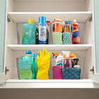 ClearSpace XL Clear Plastic Storage Bins - 2 Pack for Kitchen Cabinet and Fridge Organization