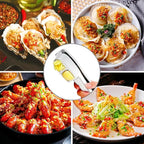 Professional 2 in 1 Garlic Press & Slicer,Multifunctional Garlic Mincer Tool with Ergonomic Handle,Effortlessly Crush,Slice and Mince Garlic,Rust-Proof,Easy to Squeeze and Clean,Dishwasher Safe