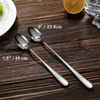 KEAWELL Premium 4-Piece Louise Long Handle Iced Tea Spoons, 18/10 Stainless Steel, Brilliant Mirror Finish, Teaspoons for Coffee, Cocktails, and Beverages, Dishwasher Safe (7.5 inch, 4)