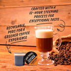 JAVA HOUSE Dark Roast Sumatran Cold Brew Pods, (48 Count) Peel and Pour Pods Hot or Iced Instant Coffee Concentrate