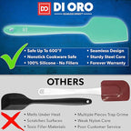 DI ORO Silicone Spatula - 600°F Heat-Resistant Rubber Kitchen Spatula for Baking, Scraping, & Mixing - BPA Free Nonstick Cookware Safe Flexible Utensil for Cooking - Seamless & Dishwasher Safe (Mint)