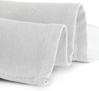 Gee Di Moda Rectangle Tablecloth - 90 x 132 Inch White Table Cloth for 6 Foot Table with Floor-Length Drop - Heavy Duty Washable Fabric - 6 Ft Buffet Table, Holiday Party, Wedding & Baby Shower